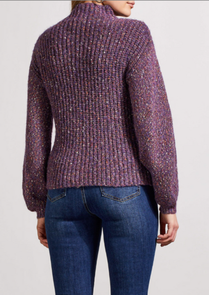 Tribal Oversize Funnel Neck Sweater