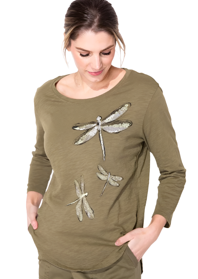 Escape Destination Dragonflies Hi-Low Tee