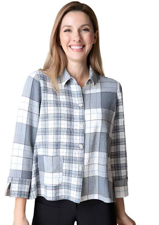 Habitat Girl Gone Plaid Mixed Print Shirt