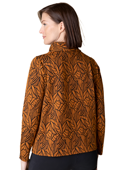 Habitat Falling Leaves Jacquard Wrap Neck Top