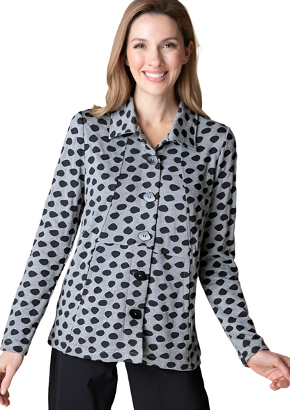 Habitat Textured Dot Seamed Ponte Knit Jacket