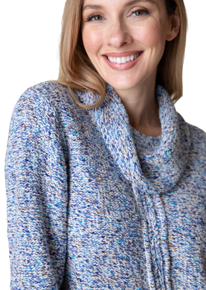 Habitat Space Dyed Speckle Cowl Neck Sweater