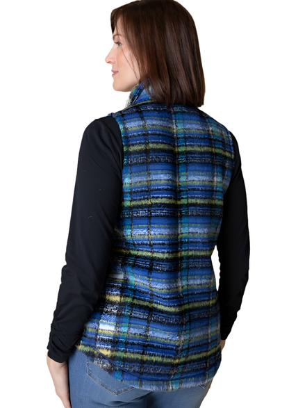 Habitat Tartan Angled Pocket Vest-NEW!