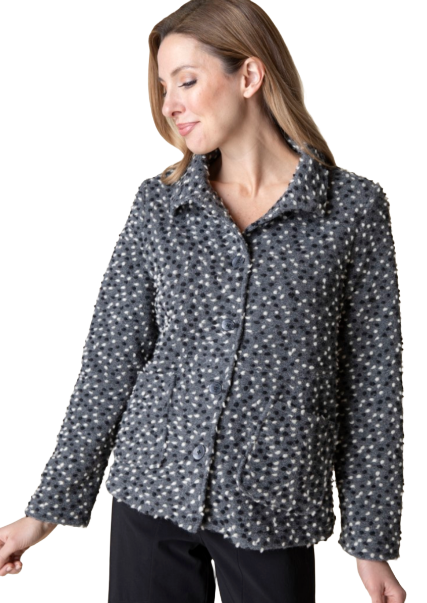 Habitat Lots of Dots Boiled Wool Swing Jacket-NEW!