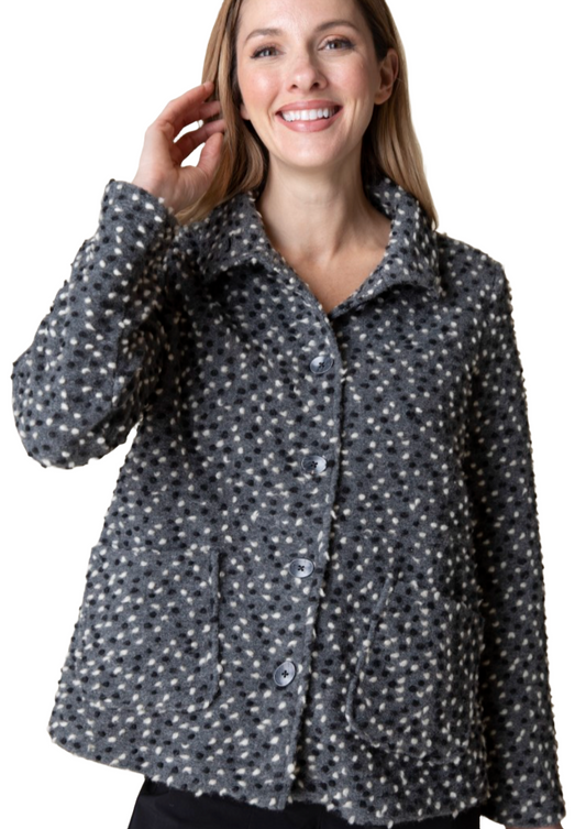 Habitat Lots of Dots Boiled Wool Swing Jacket-NEW!