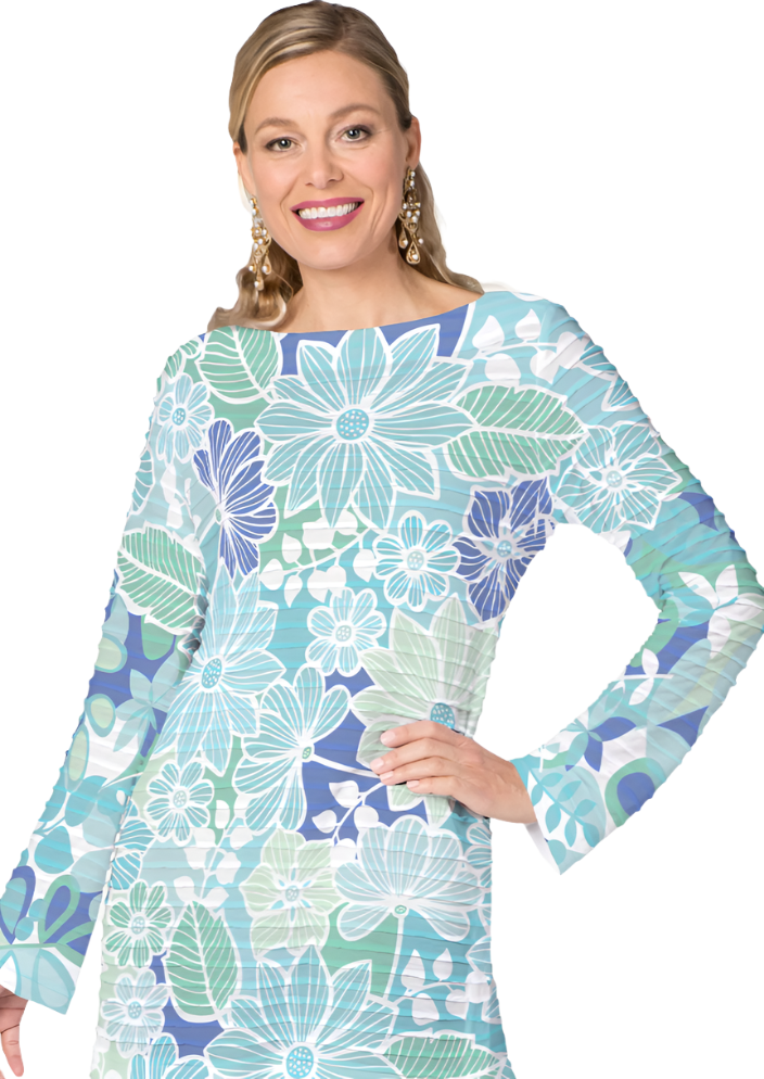 Whimsy Rose Banded Bell Sleeve Tunic