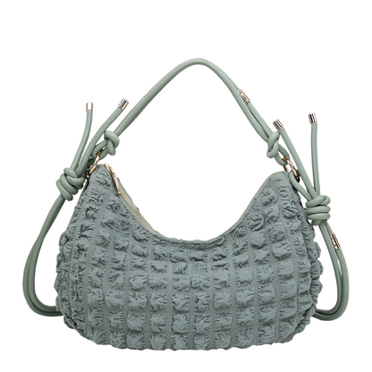 Nelly Ruched Shoulder Bag w/ Knotted Strap-NEW!