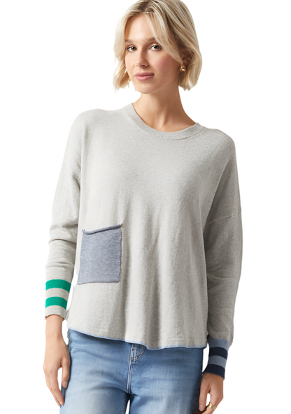 Zaket & Plover Birdseye Trim Sweater-NEW!