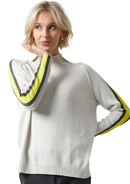 Zaket & Plover Contrast Funnel Neck Sweater-NEW!