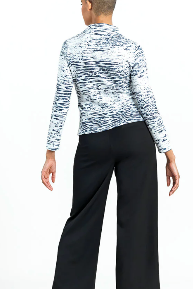 Clara Animal Print Sweater With Silver Weave