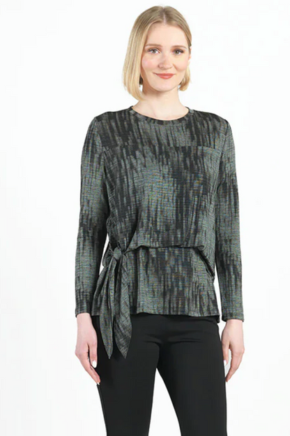 Clara SunWoo Crinkle Pleat - Blouson Overlay Side Tie Top-NEW!