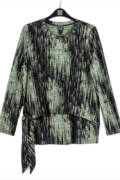 Clara SunWoo Crinkle Pleat - Blouson Overlay Side Tie Top-NEW!