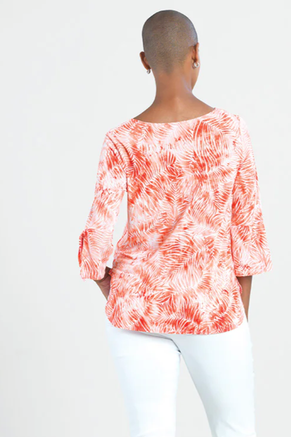 Clara SunWoo Palm Print Light Knit Top-50% OFF