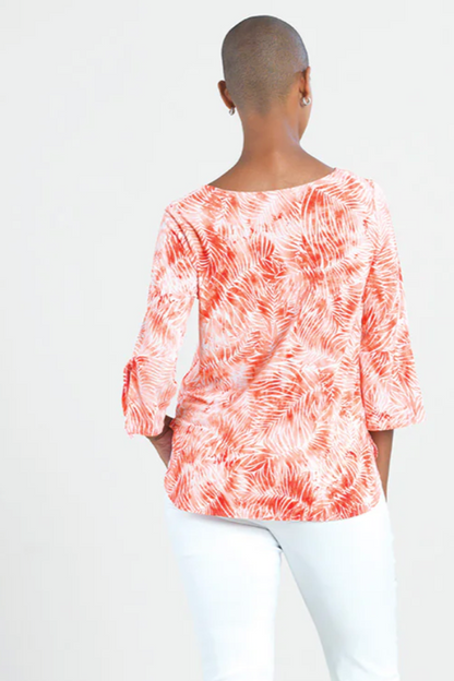 Clara SunWoo Palm Print Light Knit Top-50% OFF