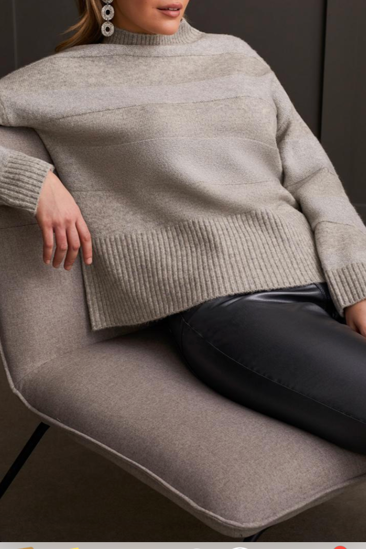 Long Sleeve Mock Neck Sweater