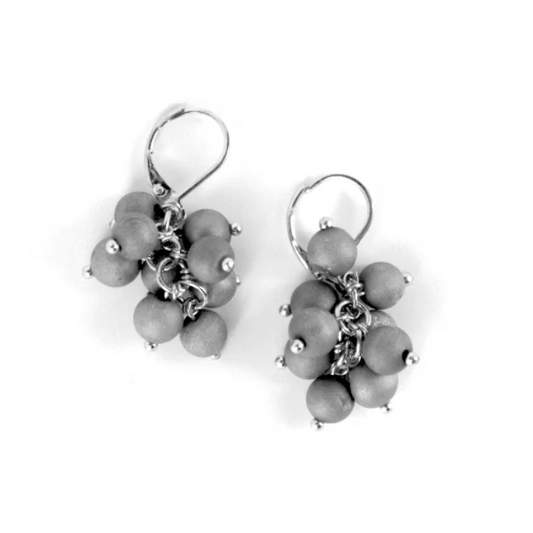 Sea Lily Grape Cluster Earrings