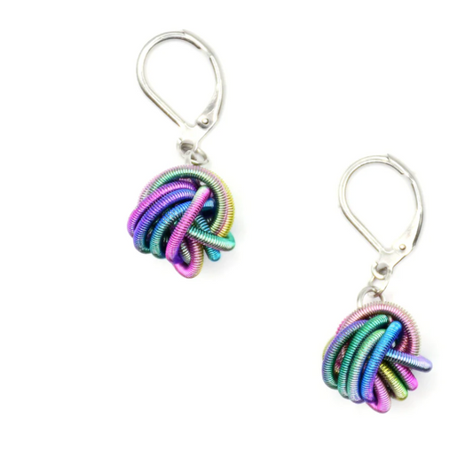 Sea Lily Rainbow Knot Earring