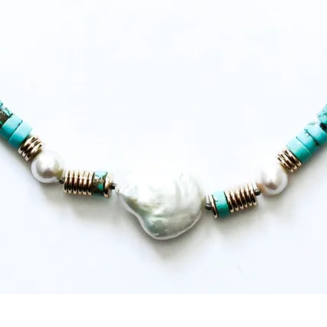 Sea Lily Turquoise Necklace-NEW!