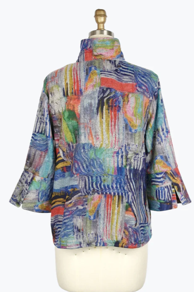 Damee Colorful Brushstroke Short Jacket