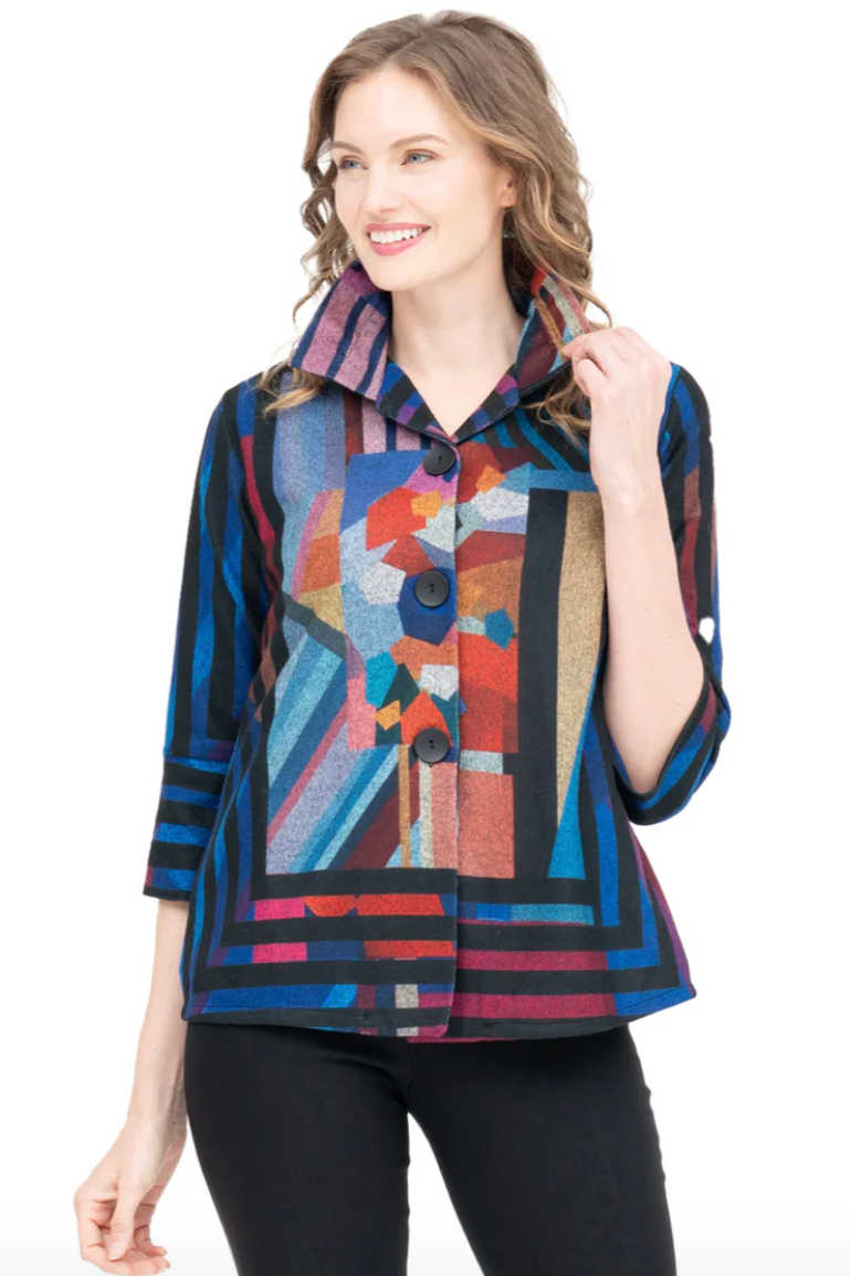 Damee Framed Art Short Jacket-30% OFF