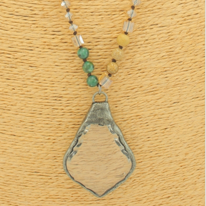 Long Stone Pendant Necklace