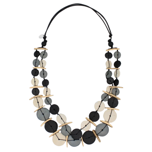 Sylca Monochrome Cascade Necklace