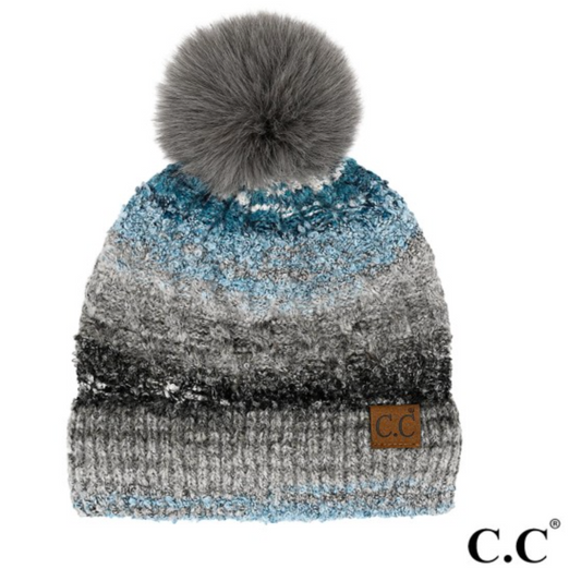 Space Dye Pom Beanie