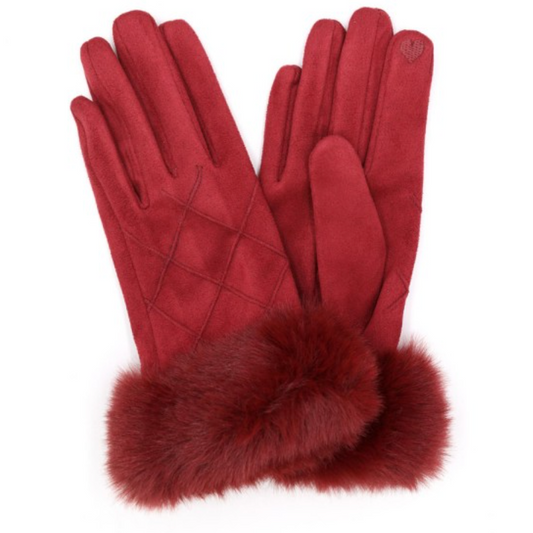 Faux Suede Gloves