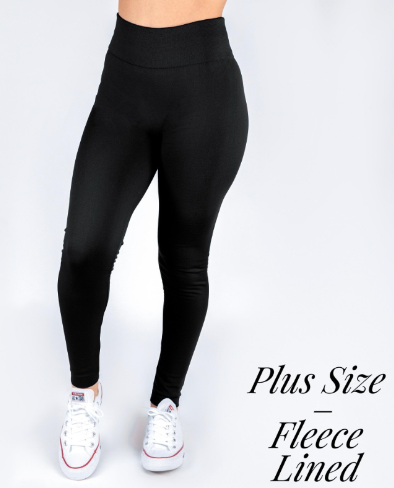 Plus Size Fleece Lined Legging-Comfort Fit