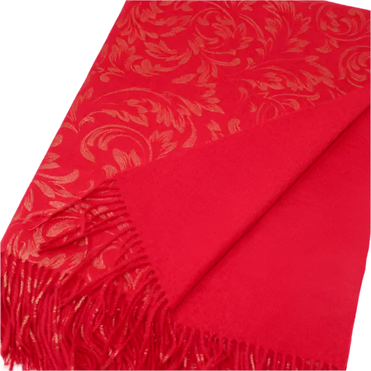 Delhi Wind Scarf-Red & Gold