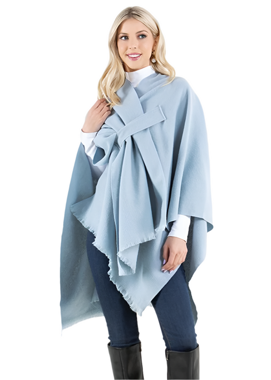 Ruana Wrap-Blue