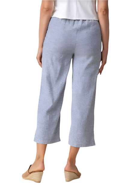 Habitat Linen Pleat Button Capri