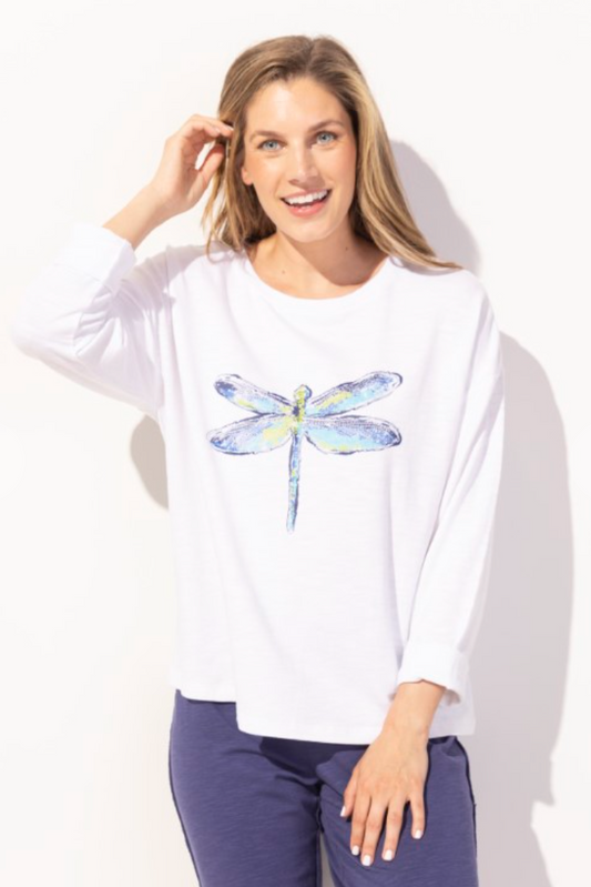 Escape Peruvian Cotton Dragonfly Terry Pullover