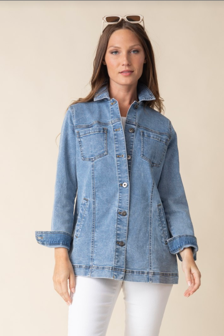 Habitat Stretch Denim Boyfriend Jacket-RESTOCKED!