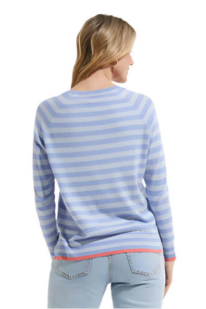 Zaket & Plover Stripe V-Neck Sweater