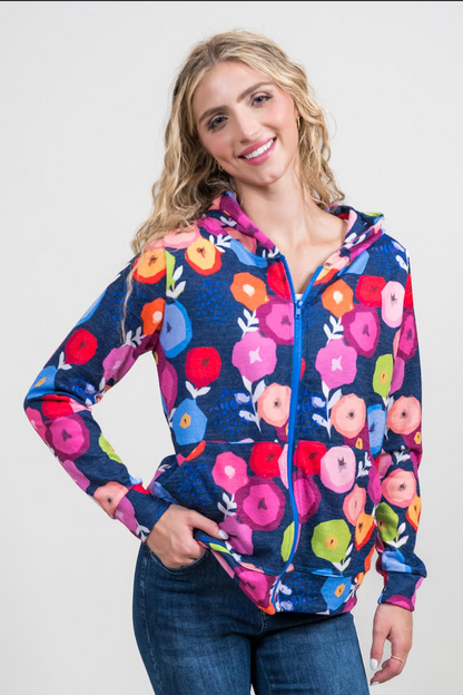 Trisha Tyler Floral Print Hoodie