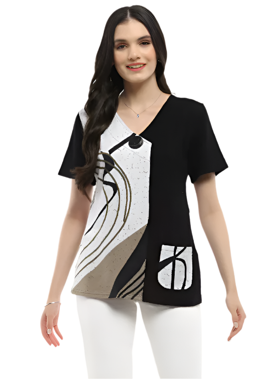 Parsley & Sage Tawnie Short Sleeve Top