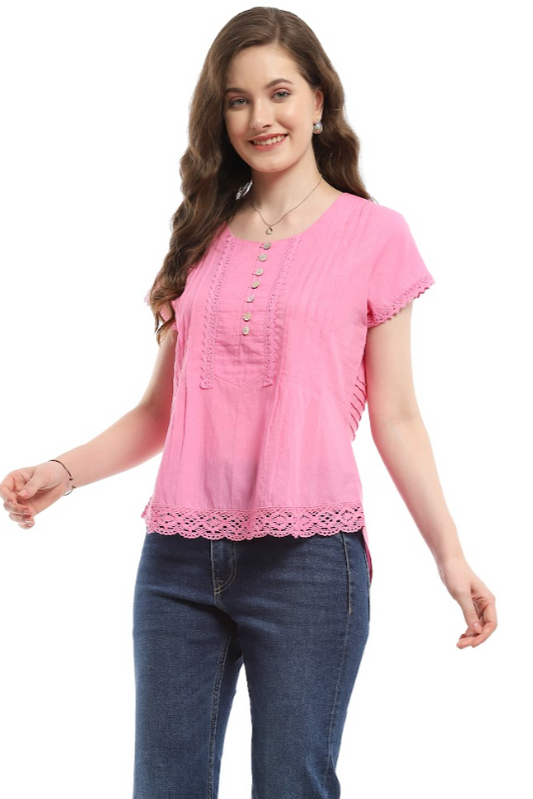 Parsley & Sage Doreen Short Sleeve Top