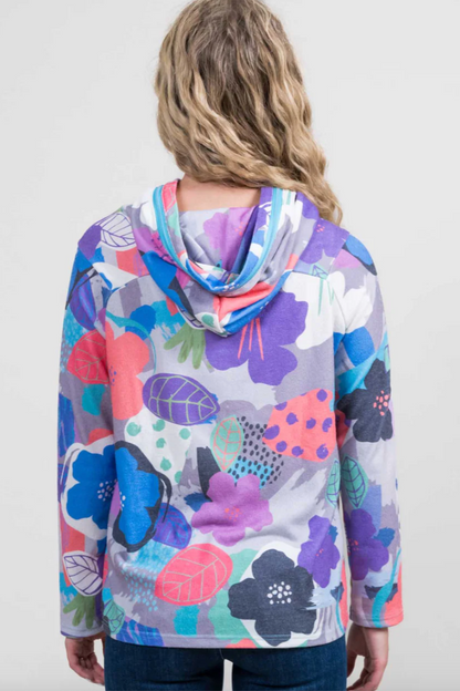 Trisha Tyler Floral Print Hoodie