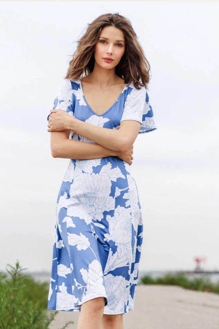 Clara SunWoo Floral Midi Dress