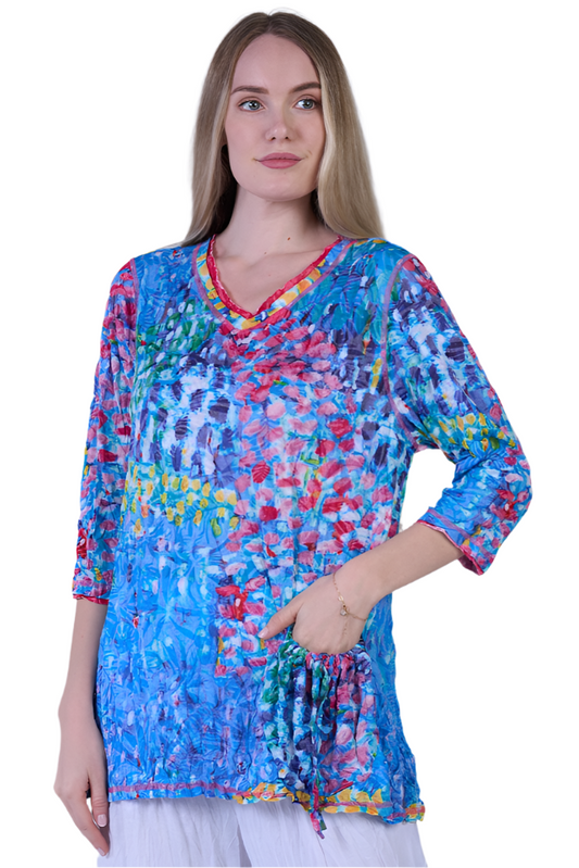 Shana Crinkle Pocket Top