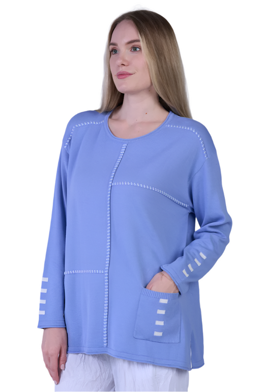 Shana Cotton Stitch Detail Sweater
