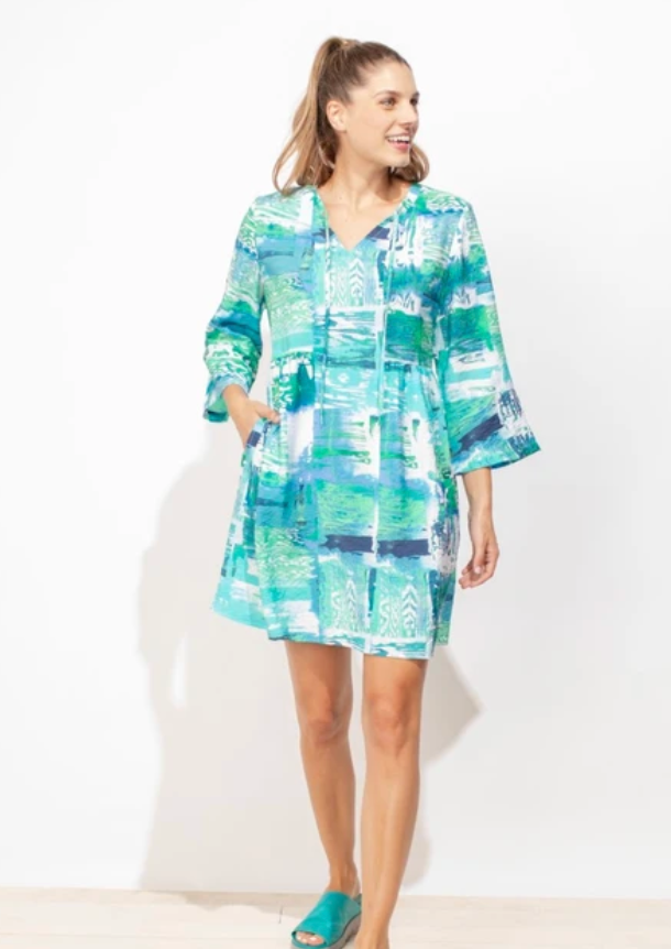 Escape Crinkle Rayon Seaside Dress