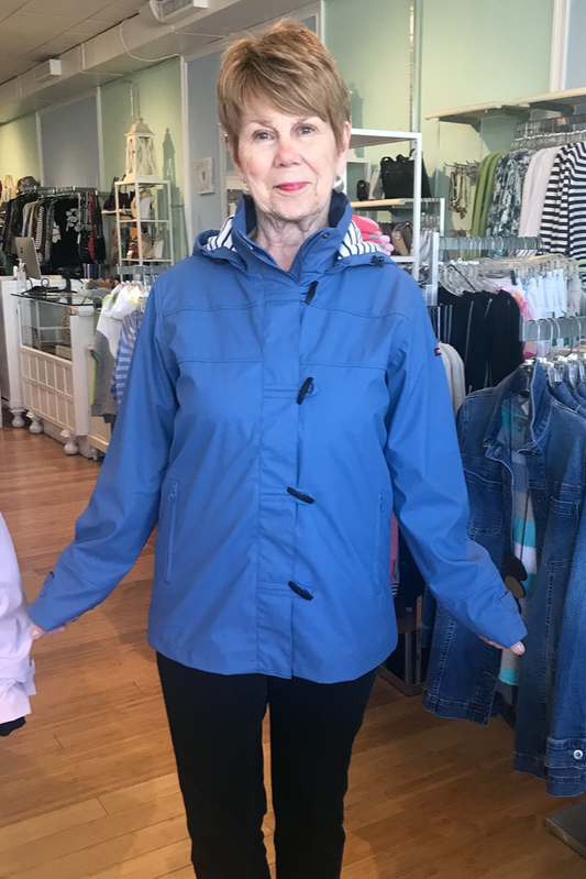Batela Raincoat With Stripe Lining And Hood