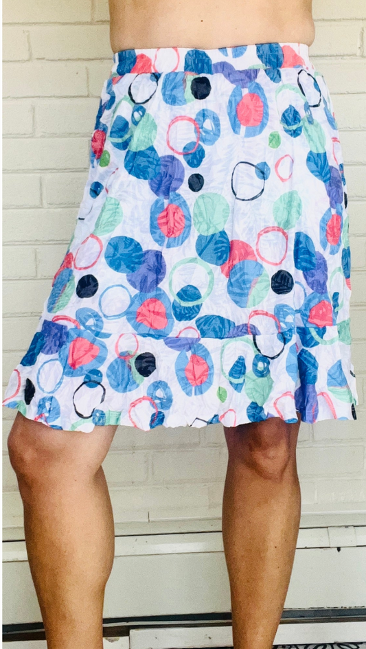 Shana Crinkle Print Skort