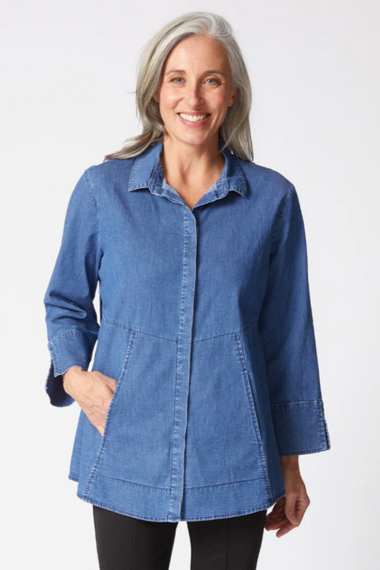 Habitat Travel Denim Hidden Placket Shirt-NEW!