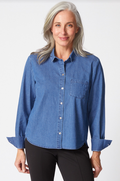 Habitat Perfect Travel Denim Shaped Hem Shirt