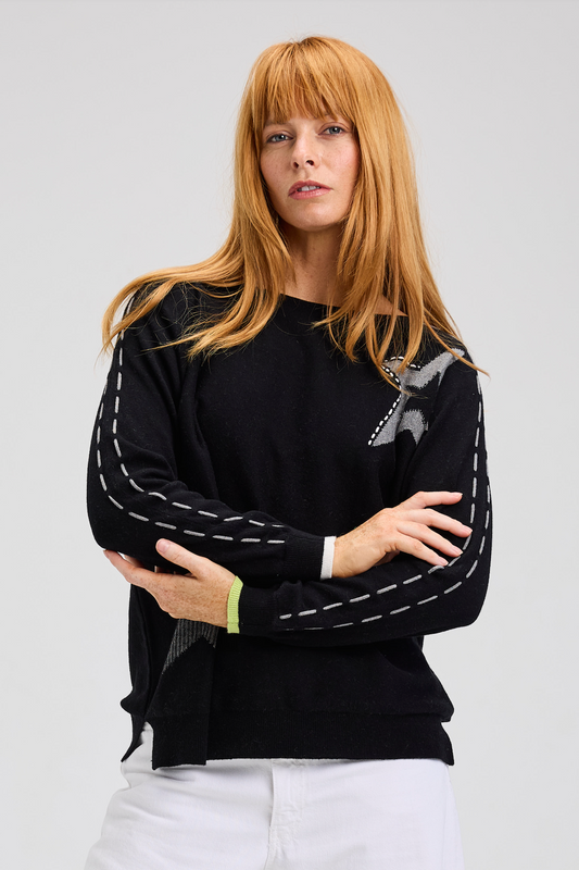Zaket & Plover Threaded Star Sweater-NEW