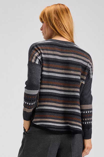 Zaket & Plover Patterned Back Sweater-NEW