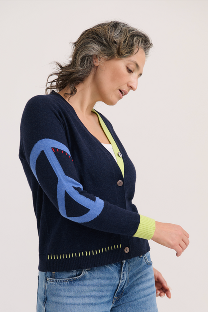 Zaket & Plover Peace Please Cardigan-NEW